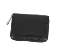 WRITWAA Porte-Cartes Compact Véritable Noir Étui Multi-Cartes Léger et Portable avec Capacité Importante Rangement Organisé pour Cartes Identité Cartes Bancaires Facile à Nettoyer pour