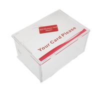 WRITWAA Porte-cartes de Visite Acrylique Transparent pour Bureau Grosse Capacité, Léger et Facile D'accès, pour Réception et Exposition, Dimensions 16,7 X 12 X 9 Cm