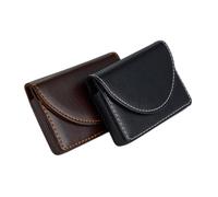 WRITWAA Porte-cartes de Visite Pu Élégant et Portable, Lot de 2, Acier Inoxydable et Facile D'accès, pour Bureau et Cartes de Crédit