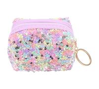 WRITWAA Porte-clés Mini Pochette à Sequins Sac De Compact pour Femmes Et Garçon Fille Accessoire Pratique