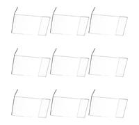 WRITWAA Porte-Étiquettes en Acrylique Transparent Forme L Lot de 9 Pièces Support Polyvalent pour Affichage de Prix Menus Marque-Places pour Commerces Restaurants et Supermarchés