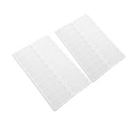 WRITWAA Porte-lames de Microscope en Plastique Blanc 2 Pièces, Séchoir de Laboratoire à 20 Emplacements Base Antidérapante, Support pour Lames de Microscope, Étui de Rangement pour Études