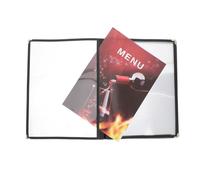 WRITWAA Porte-Menu A4 Transparent en PVC Protège-Menu Imperméable 8 Pages Couverture pour Recettes et Menus de Restaurant Bar Café la Cuisine Professionnelle