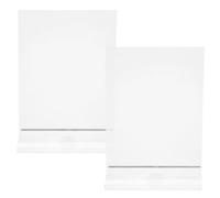 WRITWAA Porte-Menu Vertical en Acrylique Lot de 2 12,8 X 17,8 CM Transparent Double Face Support Incliné pour Affichage Publicitaire et Flyers en Bureau et Restaurant