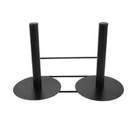 WRITWAA Porte-Paquet Mural Double Tête en Métal Noir Distributeur de Paquet en Rouleau pour Supermarchés et Commerces Support Compact pour Paquet Plastiques Poubelle et Courses