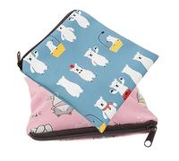 WRITWAA Porte-Serviettes Hygiéniques Réutilisables 2Pcs Pochette Étudiante Anti-Éclaboussures en Carton pour Serviettes Hygiéniques et Voyage et École Compact et Pratique pour Adolescentes