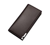 WRITWAA Portefeuille Homme Rangement Long pour Monnaie Pratique pour Cartes De Crédit Café
