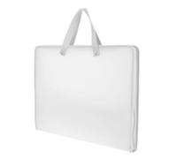 WRITWAA Portfolio d'art Blanc en PP Résistant la Saleté Poignée Portable pour Étudiants, pour Bureau, Rangement de Fichiers et Croquis Multiples