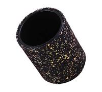 WRITWAA Pot à Pinceaux De Maquillage Noir en Verre Lisse Robuste Conteneur Polyvalent pour Bureau Et Salle De Bain Organisateur De Maquillage Antipuanteur Et Résistant Aux Poussières