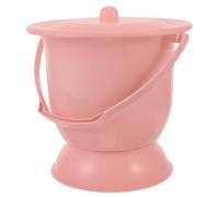 WRITWAA Pot de Nuit Portable en Plastique 4l Couvercle, Pratique et Facile à Laver, Seau à Urine de Chevet pour Femmes Enceintes et Personnes Âgées
