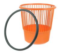 WRITWAA Poubelle Ronde et Design Simple sans Couvercle en Pp Base Solide pour Bureau et Salle de Bain pour Rangement Domestique Moderne