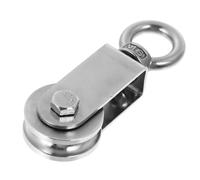 WRITWAA Poulie Annulaire en Acier Inoxydable U de Levage Robuste, Résistante à L'usure, pour Câble en Acier, Roulement Silencieux 360° Rotatif, 1 Pièce, Usage Industriel et Manutention