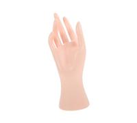 WRITWAA Présentoir à Bijoux Main En Plastique Couleur Peau, Support D'affichage Pour Bagues Et Bracelets, Modèle De Main Unique, Décoration Pour Vitrine Et Rangement Accessoires