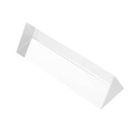 WRITWAA Prisme triangulaire en verre : outil pédagogique de 10 cm pour les expériences de physique, démonstrateur de lumière réfractée pour les étudiants, matériel d’expérimentation optique