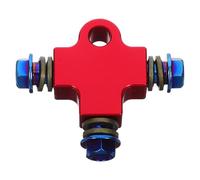 WRITWAA Raccord en T pour Durite de Frein Moto Hydraulique Adaptateur 3 Voies en Aluminium avec Vis Banjo en Titane Rallonge de Durite de Frein à Disque Support Antivibrations