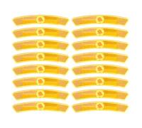 WRITWAA réflecteurs vélo 16 pièces Jaune Plastique pour décoration et sécurité Nocturne adaptés aux vélos de Route et VTT
