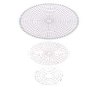 WRITWAA Règle Circulaire Compas à Argile et Gabarit de Dessin Géométrique Kit de Modelage Précis pour Sculpture sur Argile Fournitures pour Atelier et Loisirs Créatifs