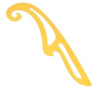 WRITWAA Règle Courbe De Couture Jaune 16.34X4.72In Gabarit De Dessin Technique En Plastique Pour Patronnage Et Découpe De Tissu 1 Pièce