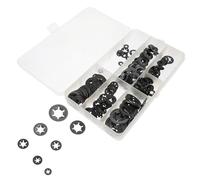 WRITWAA Rondelles de Blocage à Dents en Acier Manganèse M3-m12, Kit de 260 Pièces, Fixation Rapide pour Équipements Industriels, Laveuses à Grosse Vitesse, Clips de Serrage Robustes