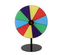 WRITWAA Roue Fortune Acrylique avec 10 Emplacements et Base Stable, Jeu de Table Portable avec Marqueur Effaçable pour Fêtes et Événements Marketing
