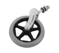 WRITWAA Roue pivotante pour fauteuil roulant : Roue pivotante de mobilité avec roulement et fourche - Ensemble de roulette de 15 cm pour déambulateur, roulement silencieux et contrôle directionnel
