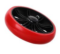 WRITWAA Roulette Robuste de Remplacement pour Chariot de Courses Roue PU Rouge Roulement à Billes Accessoire pour Chariot à 3 Roues Adaptée pour Manutention et Usage Quotidien