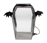 WRITWAA Sac à main gothique en forme de cercueil : Sac cercueil à ailes de chauve-souris - à main vampire punk sombre - à fantaisie en PVC - de cosplay Gothic Lolita pour les fêtes à thème