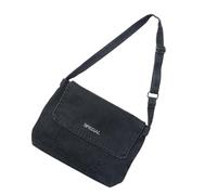 WRITWAA Sac bandoulière en jean décontracté pour femme, joli sac à main en jean, petit messager idéal pour les soirées, les voyages ou les tenues streetwear (noir)