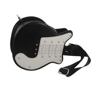WRITWAA Sac Bandoulière Guitare Électrique PU Noir Blanc Chic | Design Musical, Porté Main, Rangement pour Téléphone et Maquillage, Usage Quotidien ou Shopping