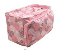 WRITWAA Sac de Rangement Tricot Crochet Portable Oxford Résistant avec Poches Multiples pour Outils de Couture et Accessoires de Tricot Rose
