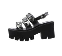 WRITWAA Sandales Femme Cool Plates-formes à Bout Ouvert Talon Épais Chic Mode Été Confortables pour