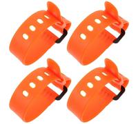 WRITWAA Sangles de Fixation Réglables pour Raquettes de Neige 4pcs en TPU Orange avec Libération Rapide et Changement Facile pour Sports d'hiver en Montagne