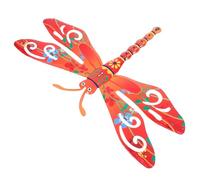 WRITWAA Sculpture Murale Suspendue Libellule en Fer Forgé Orange pour Décoration Intérieure et Extérieure, Design Unique et Élégant pour Jardins et Extérieurs Contemporains