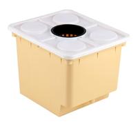 WRITWAA Seau de Culture Hydroponique 1 Trou Couvercle et Panier en Polypropylène Résistant pour Plantation Hors-Sol de Légumes et Fruits en Serrage Bac de Croissance sans Terre Solide et