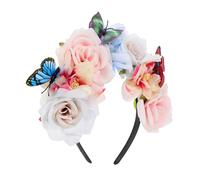 WRITWAA Serrage-Tête à Fleurs Artificielles Coiffe Gothique Décoration de Cheveux Accessoire de Fête 1 Pièce Style Élégant pour Halloween et Cosplay
