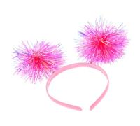 WRITWAA Serrage-tête à Ressort Boules Disco en Plastique Rose, Confortable et Flexible, Accessoire Anniversaire Élégant pour Femmes et Adolescentes, pour Créer Une Ambiance Festive