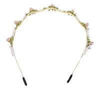 WRITWAA Serre Tête Fleur Orné Fausses Perles pour Mariages Accessoires de Coiffure Bandeau de Mariée pour Demoiselles Honneur