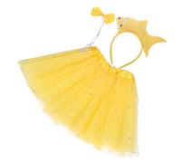 WRITWAA Serre-tête Poisson Et Jupe Ensemble De Costume Animaux Marins Pour Garçon Fille Cosplay De Poisson Peluche Pour Fêtes Et Halloween