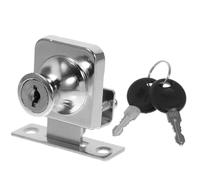 WRITWAA Serrure de Sécurité pour Armoire Vitrée Argenté en Alliage de Zinc, Protège Porte en Verre de 5-8mm, Adaptée pour Vitrines et Maisons Familiales