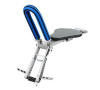 WRITWAA Siège Garçon Fille Amovible pour Vélo, Montage, Aluminium, Pliable | Repose-pieds Intégrés, Réglage pour Tubes Plats ou Inclinés, Usage Vélo Urbain et Pliant, Noir Bleu