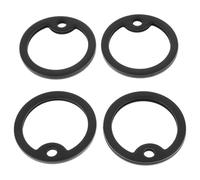 WRITWAA Silencieux Noir en Silicone Plaques D'identification Chien pour Lot de 4 Pièces Extensibles Protection des Bords, pour Colliers Silencieux et Confortables