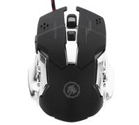 WRITWAA Souris Filaire Gaming Ergonomique LED Colorée, Design Abs Résistant et Pieds Antidérapants pour Ordinateur de Bureau en Environnement Office