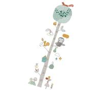 WRITWAA Sticker toise mural arbre et animaux colorés pour chambre d'enfant, décoration murale créative et pratique en plastique résistant, idéal crèche et maternelle, autocollant toise hauteur