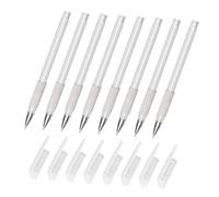 WRITWAA Stylo Marqueur Professionnel Waterproof Pour Peau 8 Pièces Pointe Fine Plastique Blanc Fourniture De Marquage Précision Sourcils Beauté Piercing Tatouage