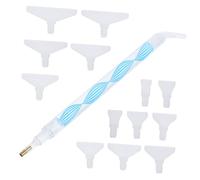 WRITWAA Stylo Nail Art Point Diamant Set Têtes Courbée Droite pour Peinture Diamant Perçage Bijoux Broderie et Manucure DIY