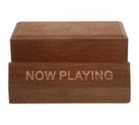 WRITWAA Support de Bureau pour Disques Vinyles en Bois Naturel Marron Porte-Disque Vinyle Multifonction 127X64X102 CM Étagère Compacte pour Rangement de Disques Bureau et Maison