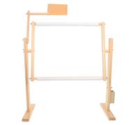 WRITWAA Support de Cadre à Broder en Bois Naturel Petit Format Hauteur Réglable et Rotation 360° pour Point de Croix et Tapisserie Outil de Broderie DIY Polyvalent pour Travaux