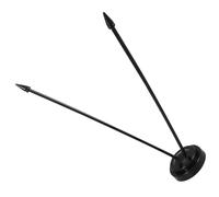 WRITWAA Support de Drapeau Noir Solide pour Petits Drapeaux Base de Mât en Plastique Double Poteau Mini Porte-Drapeau Décoratif pour Bureau et Salle de Réunion Support Intérieur et