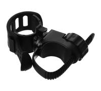 WRITWAA Support de Lampe de Poche pour Vélo Agrafe en Plastique Noir Rotation 360° Installation Facile pour Activités de Plein Air et Balades Nocturnes