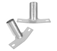 WRITWAA Support de Manche à Balai en Fer 2 Pièces Accessoire de Remplacement Compatible Manches à Balai Vis D'extension Douille Métallique pour Nettoyage des Sols et Serpillière
